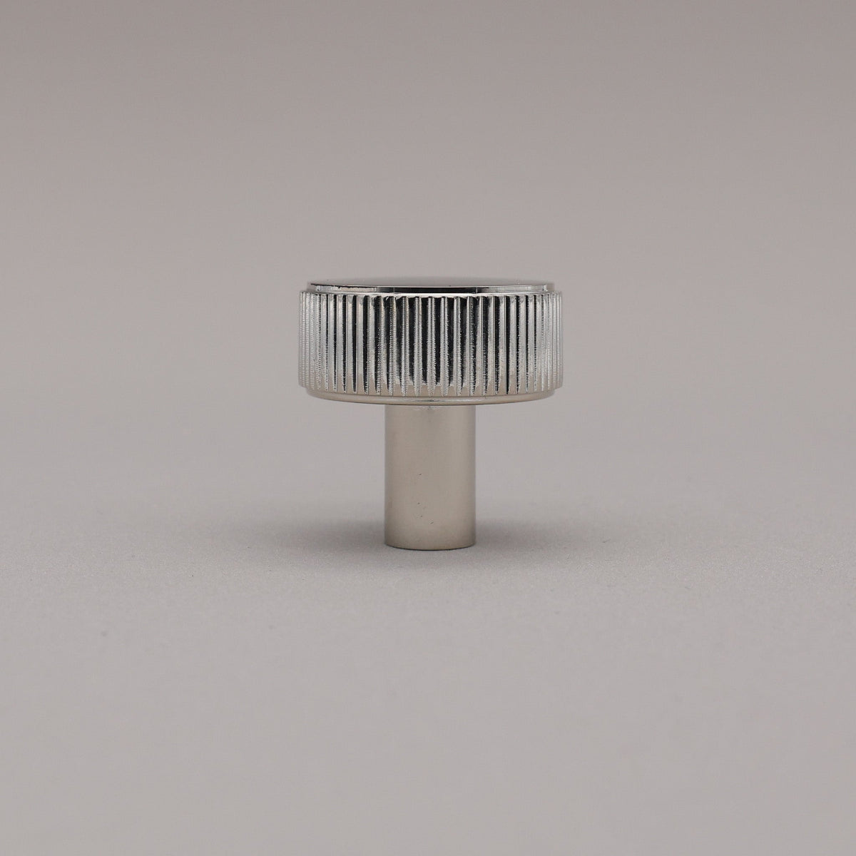 Hapny Ribbed Cabinet Knob - Polished Nickel
