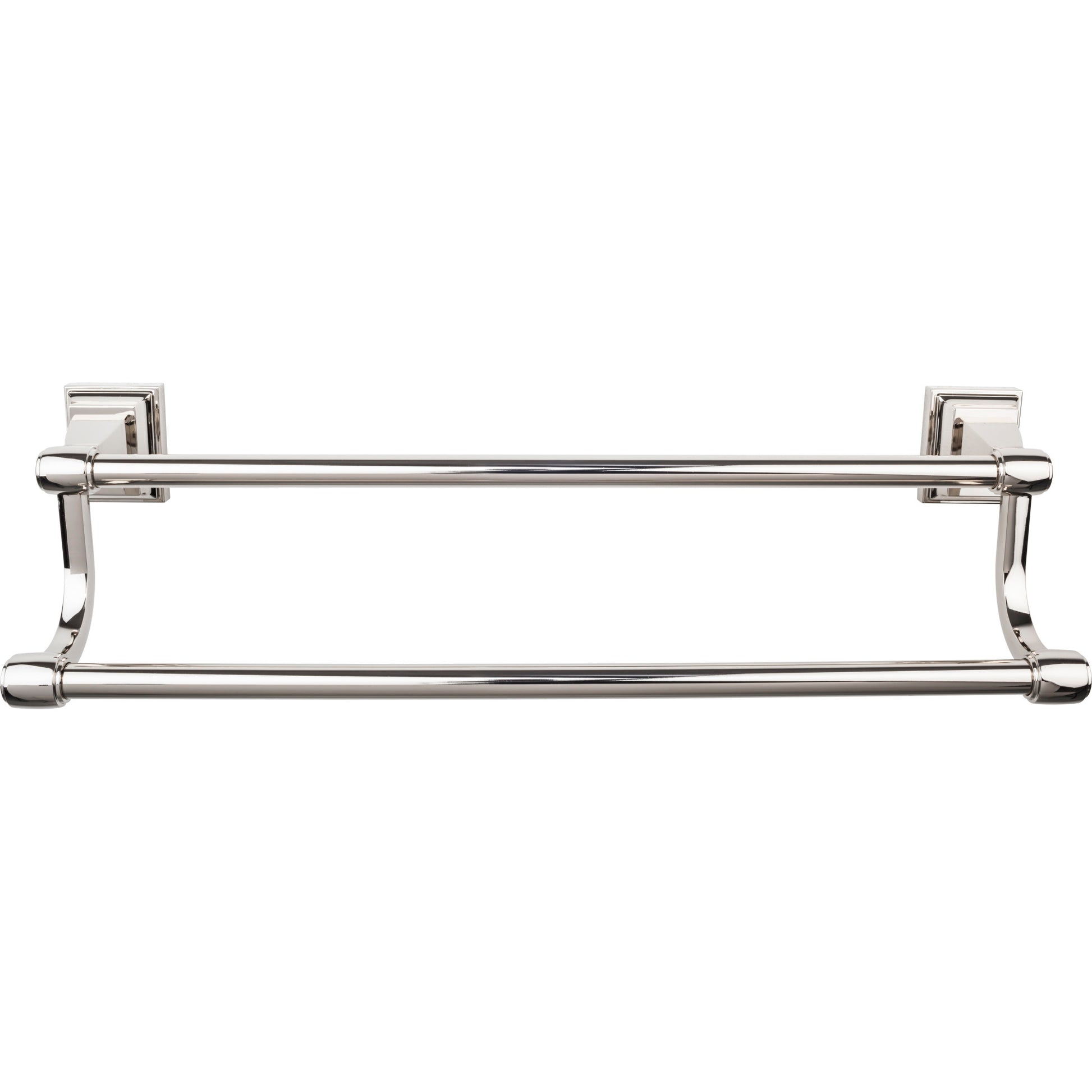 Top Knobs TOP BATH (R) Stratton Bath Double 32" Wall Mounted  Towel Bar - Polished Nickel