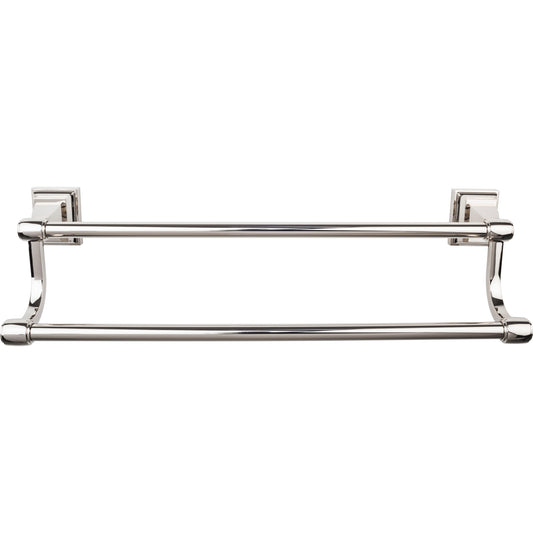 Top Knobs TOP BATH (R) Stratton Bath Double 32" Wall Mounted  Towel Bar - Polished Nickel