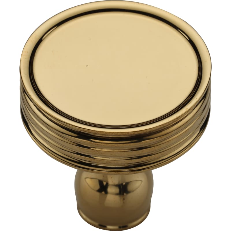 Ashley Norton Lisbon Ridged Cabinet Knob - Unlacquered Brass