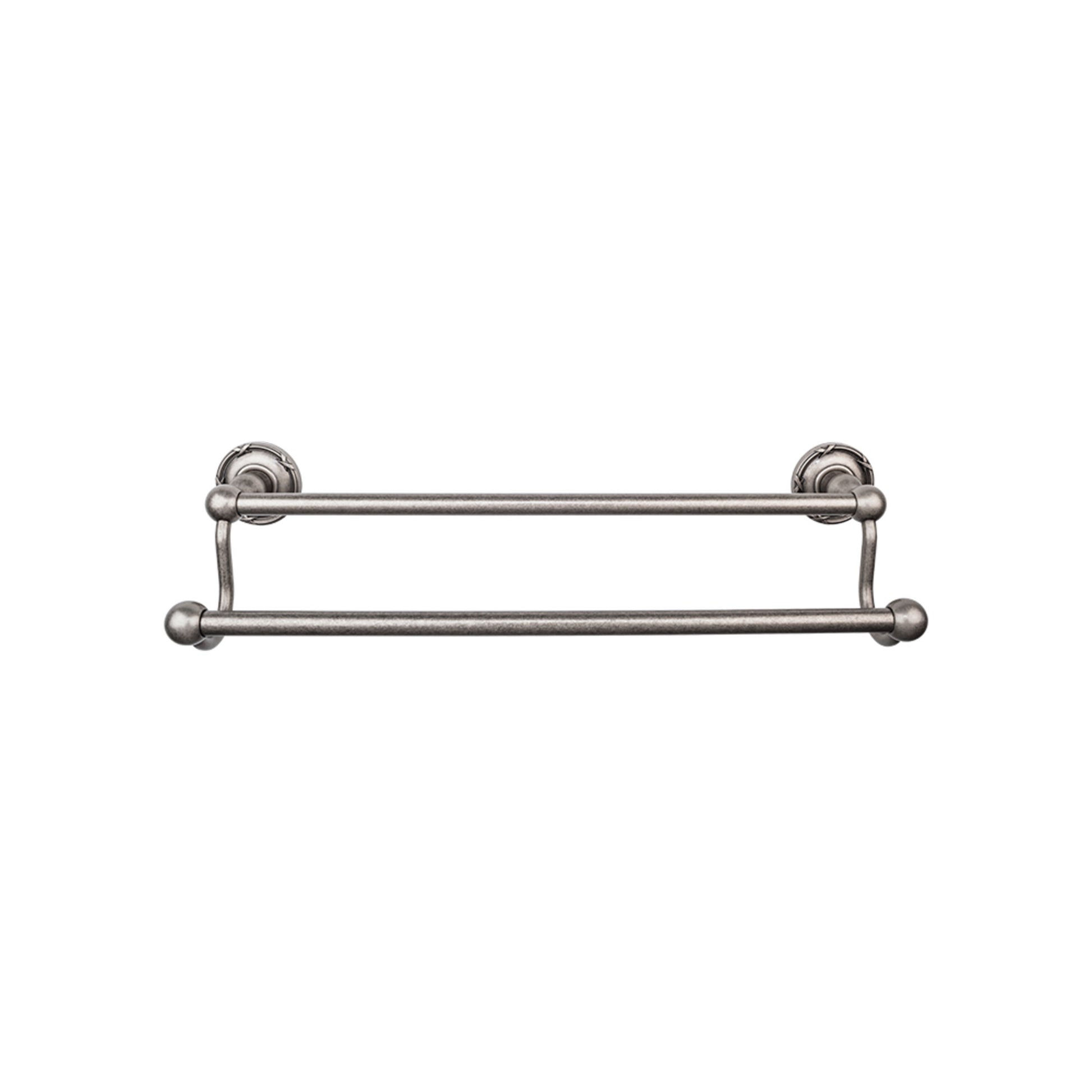 Top Knobs TOP BATH (R) Edwardian Bath Double 32 1/2" Wall Mounted  Towel Bar - Antique Pewter