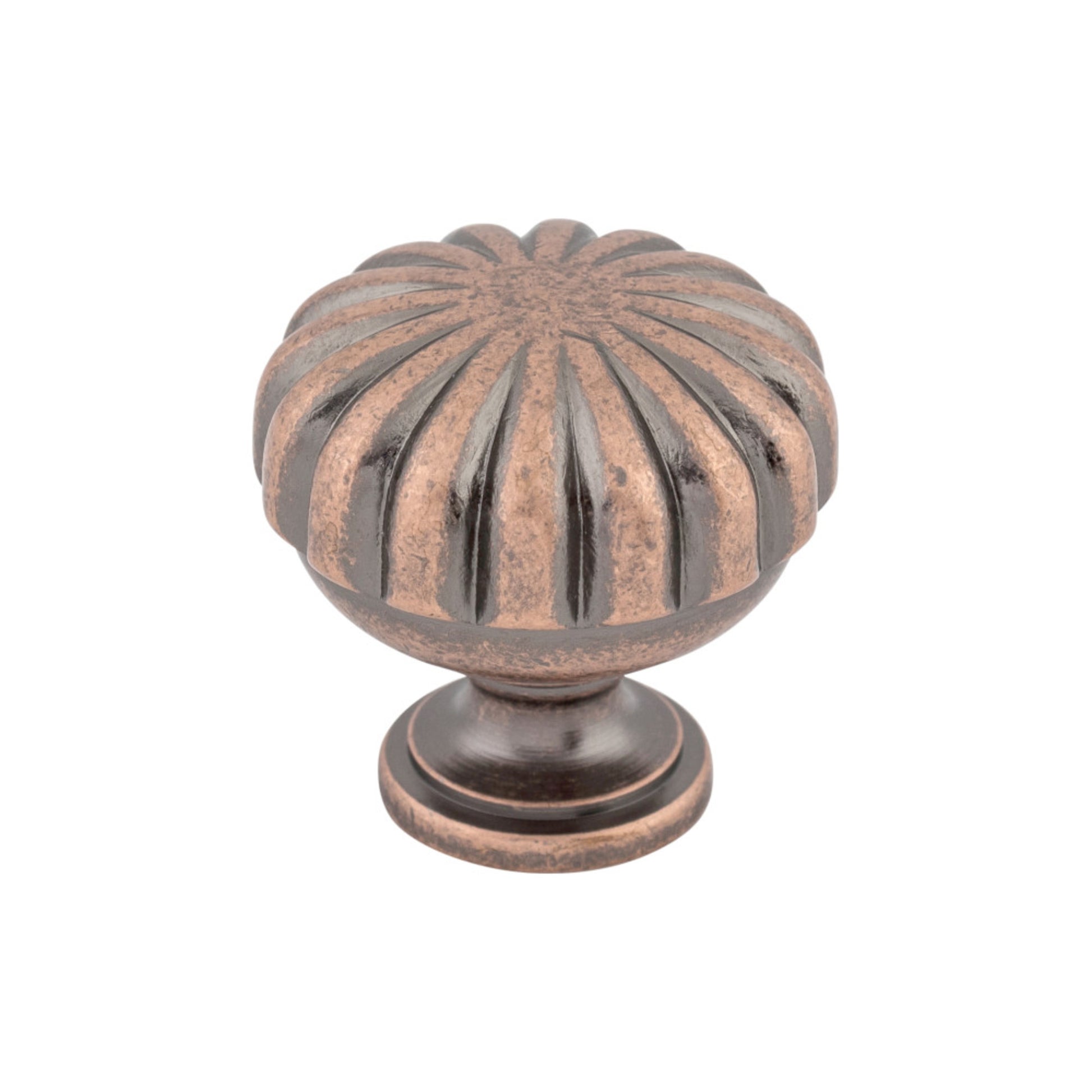 Top Knobs Melon Round Knob - Antique Copper