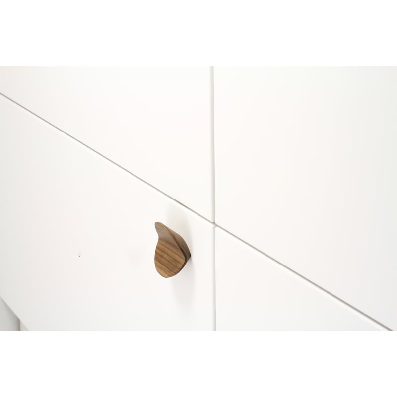Ashley Norton Designer Wood Wing Cabinet Knob - Walnut (Lacquered)