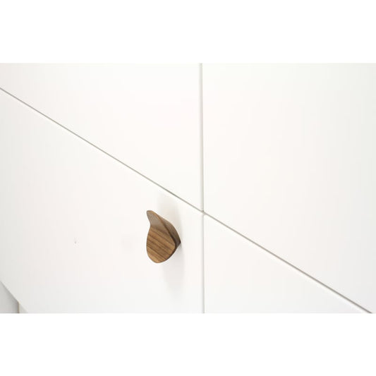 Ashley Norton Designer Wood Wing Cabinet Knob - Walnut (Lacquered)
