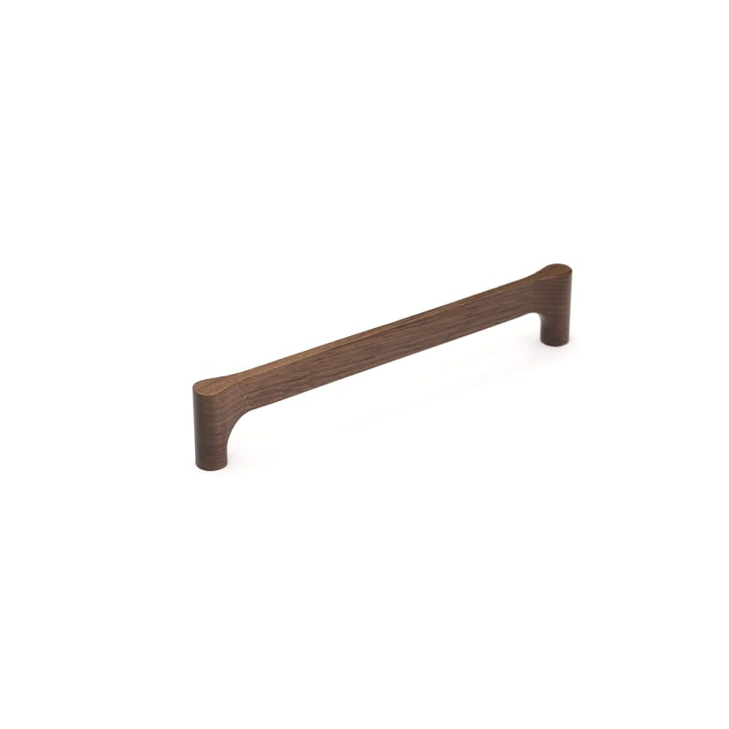 Ashley Norton Designer Wood Claros Cabinet Pull - 8 13/16" CTC - Walnut (Lacquered)