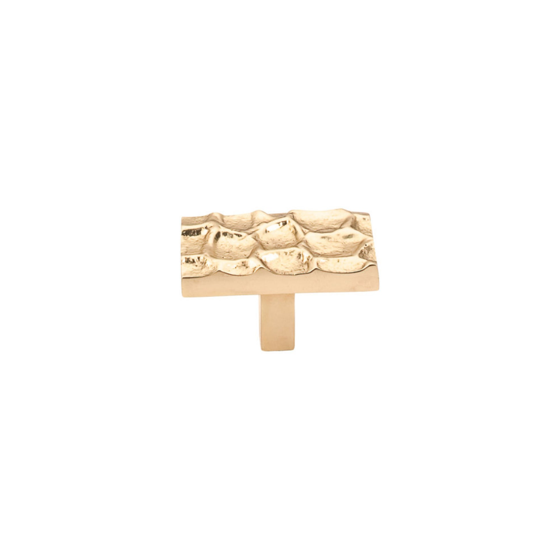Top Knobs Cobblestone 1 7/8" Length Rectangle Knob - Polished Brass