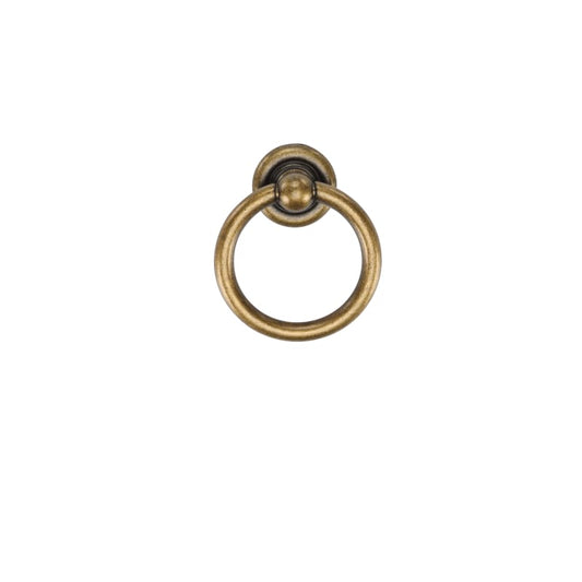 Ashley Norton Classic Round Drop Pull - Distressed Brass