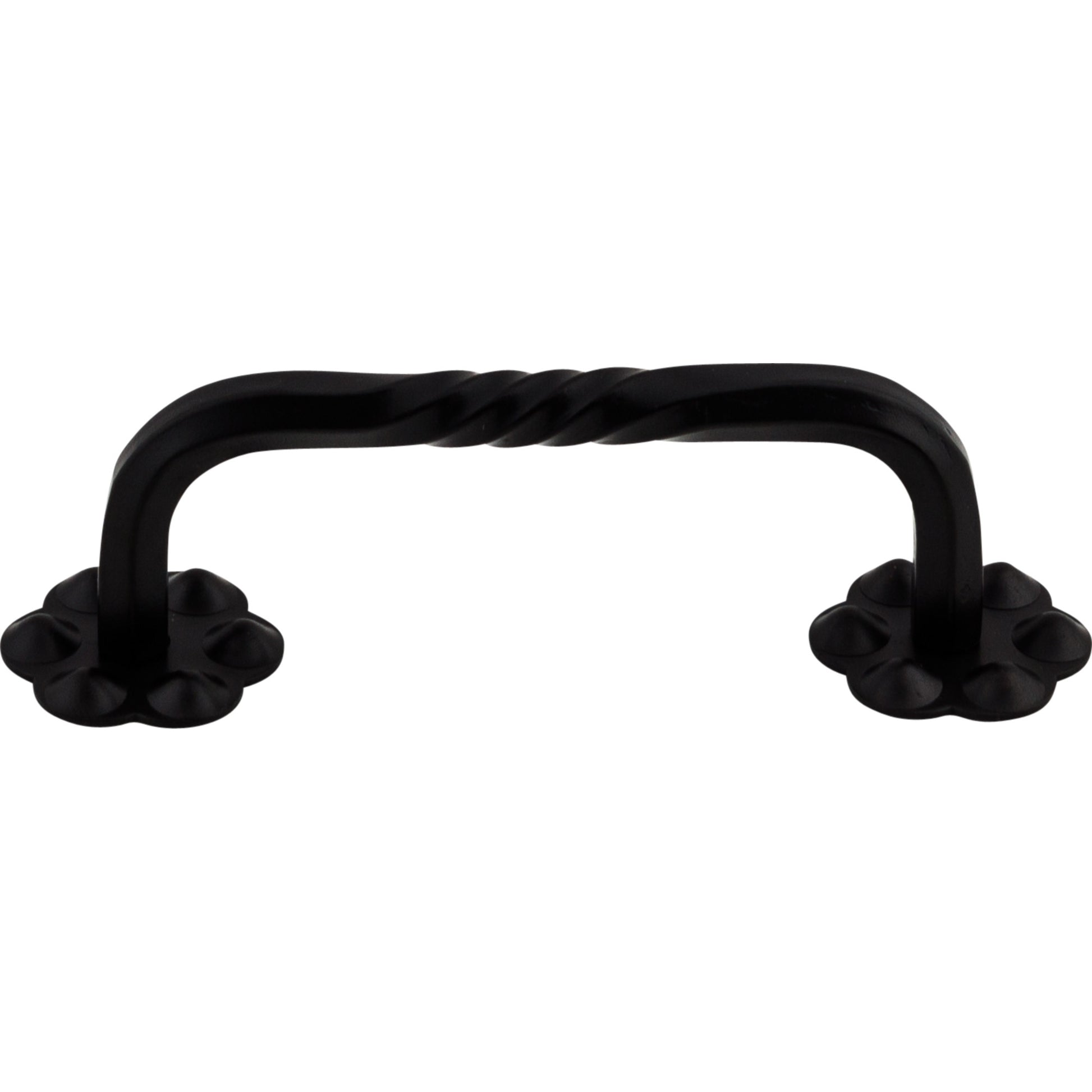 Top Knobs Thin Twist Bar Pull - 3 5/32" CTC - Patina Black
