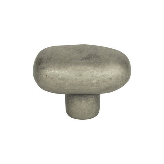 Atlas Distressed 1 11/16" Length Oval Knob (332) - Pewter