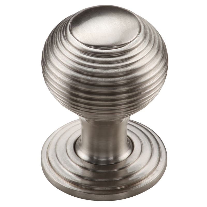 Reeded Cabinet Knob on Rose
