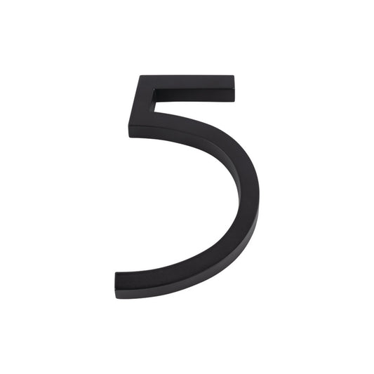 Atlas Modern Avalon 6" H  House Number (AVN5-L) - Matte Black