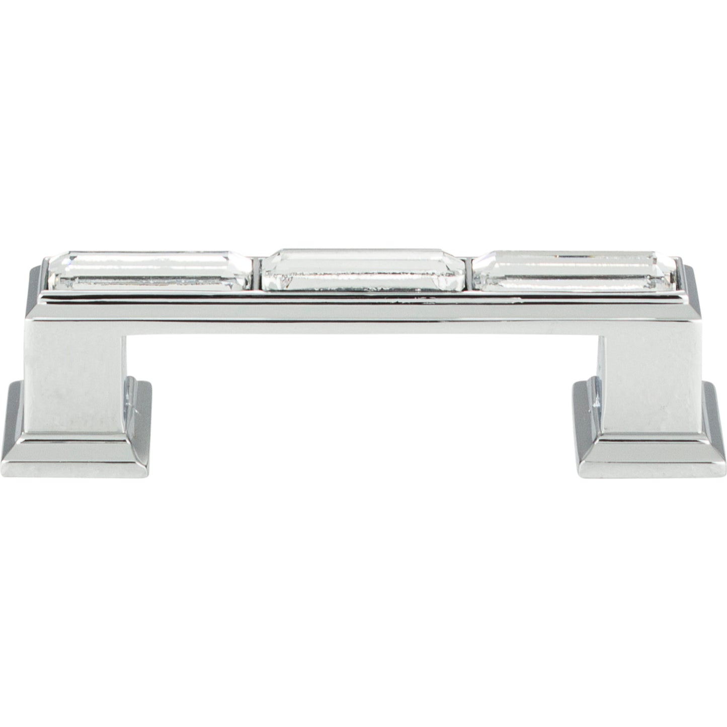 Atlas Legacy Crystal 3" Center to Center Bar Pull (341) - Polished Chrome