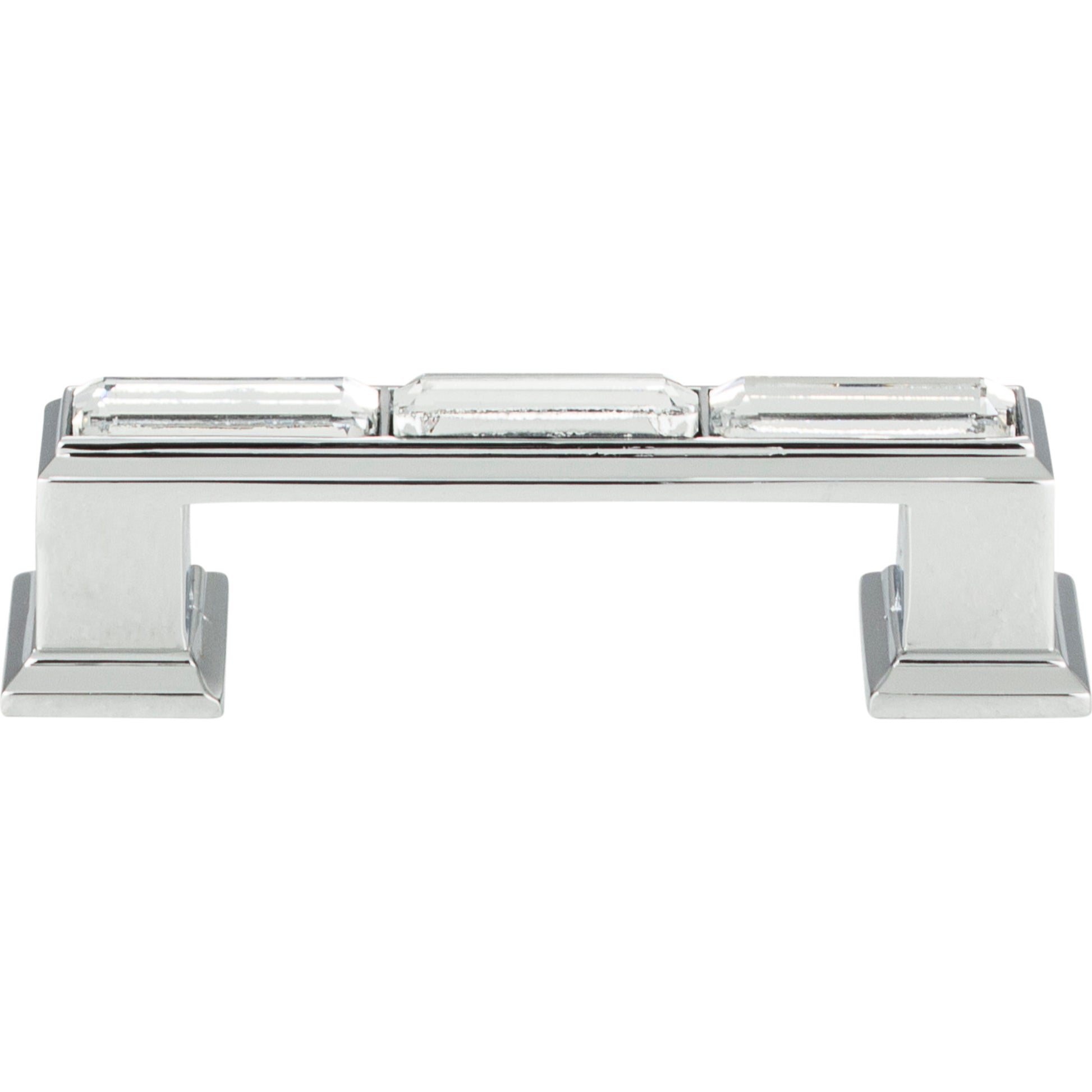 Atlas Legacy Crystal 3" Center to Center Bar Pull (341) - Polished Chrome