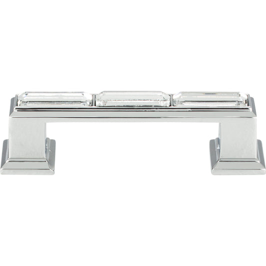Atlas Legacy Crystal 3" Center to Center Bar Pull (341) - Polished Chrome