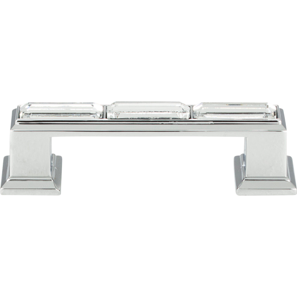 Atlas Legacy Crystal Bar Pull - 3" CTC - Brushed Nickel
