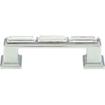 Atlas Legacy Crystal Bar Pull - 3" CTC - Brushed Nickel