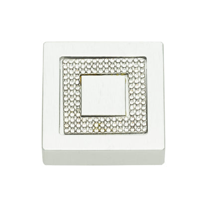 Atlas Crystal Length Square Knob