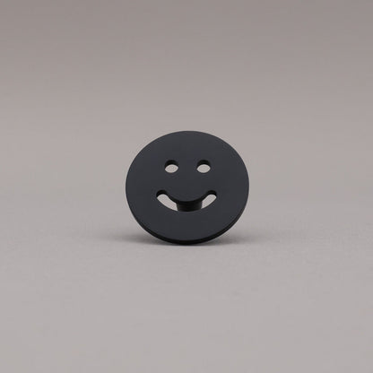Hapny Smiley Cabinet Knob - Matte Black