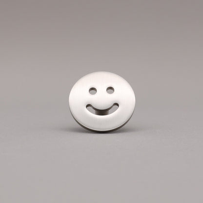 Hapny Smiley Cabinet Knob - Satin Nickel