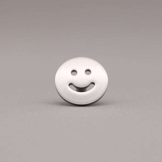 Hapny Smiley Cabinet Knob - Satin Nickel