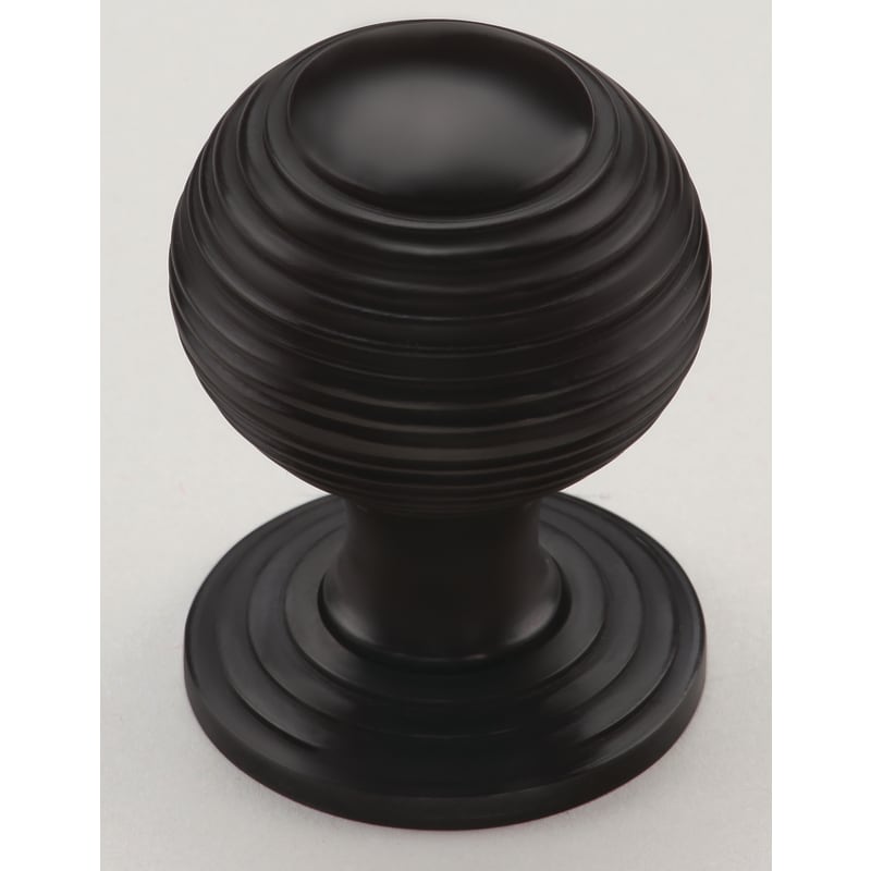 Reeded Cabinet Knob on Rose