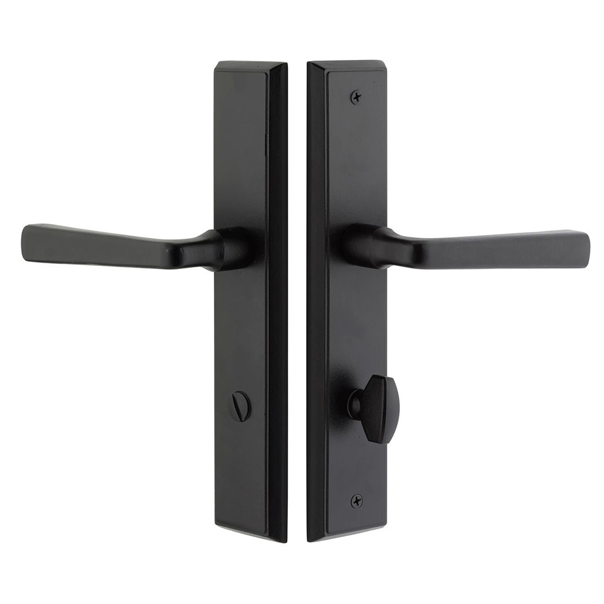 STRETTO Sandcast Bronze Rectangular 2" x 10" Narrow Trim Lockset – Medium Bronze