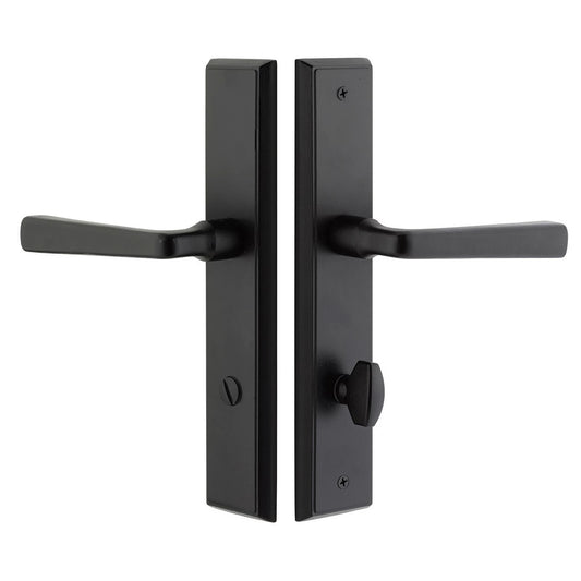 STRETTO Sandcast Bronze Rectangular 2" x 10" Narrow Trim Lockset – Medium Bronze