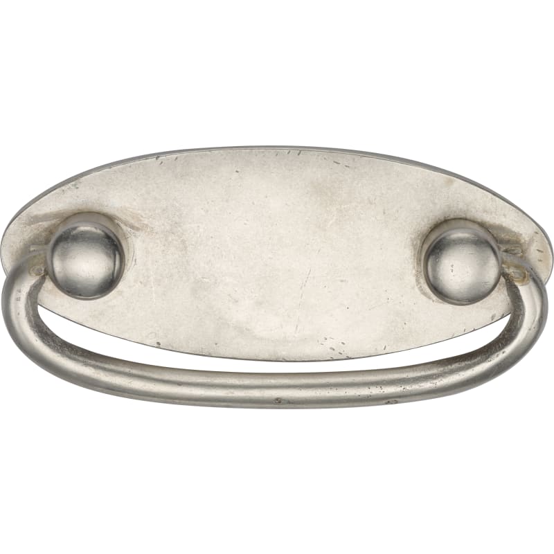 Ashley Norton Drop Pull on Oval plate - White Bronze