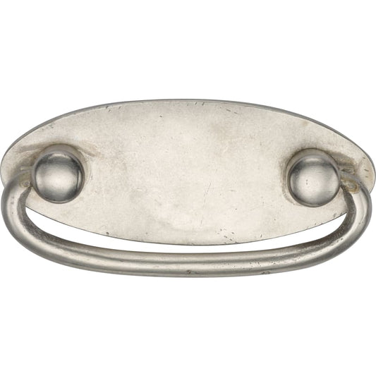 Ashley Norton Drop Pull on Oval plate - White Bronze
