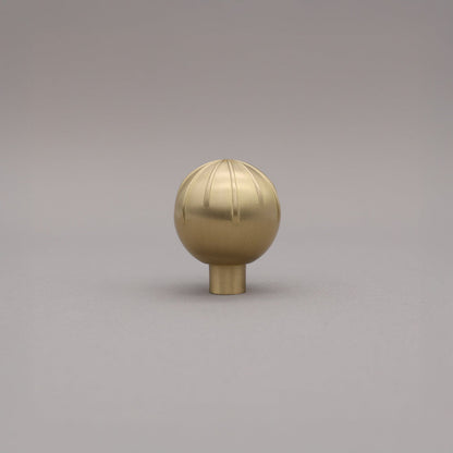 Hapny Sunburst Cabinet Knob - Satin Brass