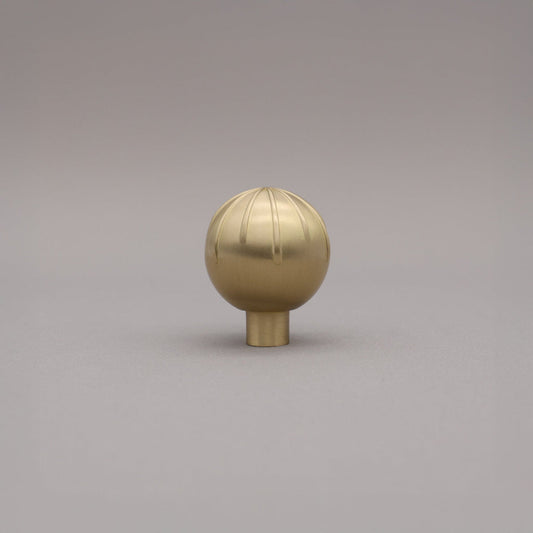 Hapny Sunburst Cabinet Knob - Satin Brass