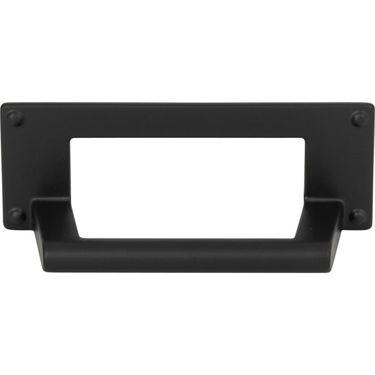 Atlas Bradbury 3" Center to Center Cup/Bin Pull (A301) - Matte Black