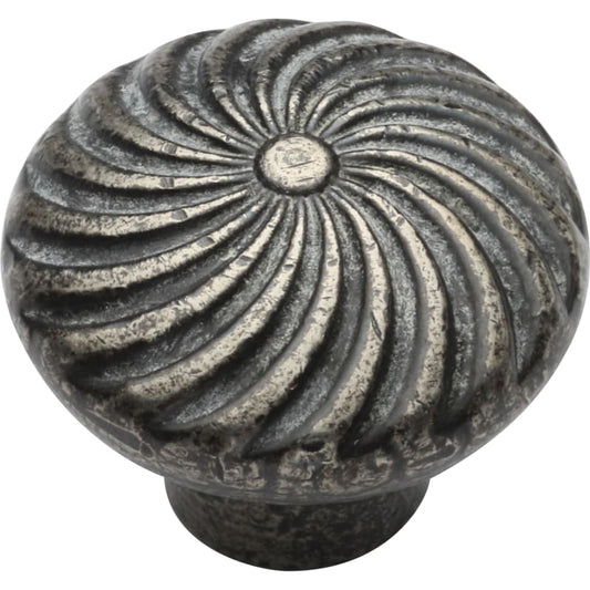 Ashley Norton Wheel Cabinet Knob - 1 1/4" Dia. - White Medium