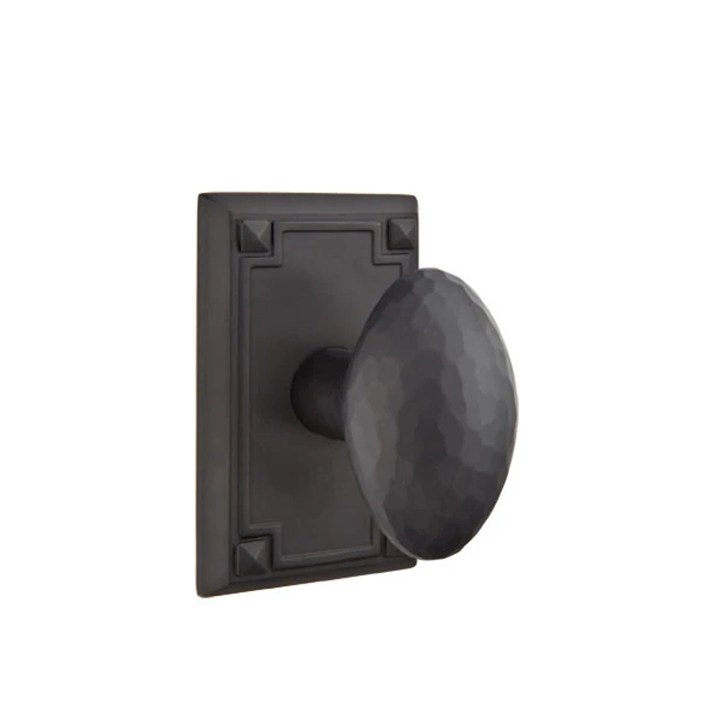 Hammered Egg Knob Flat Black