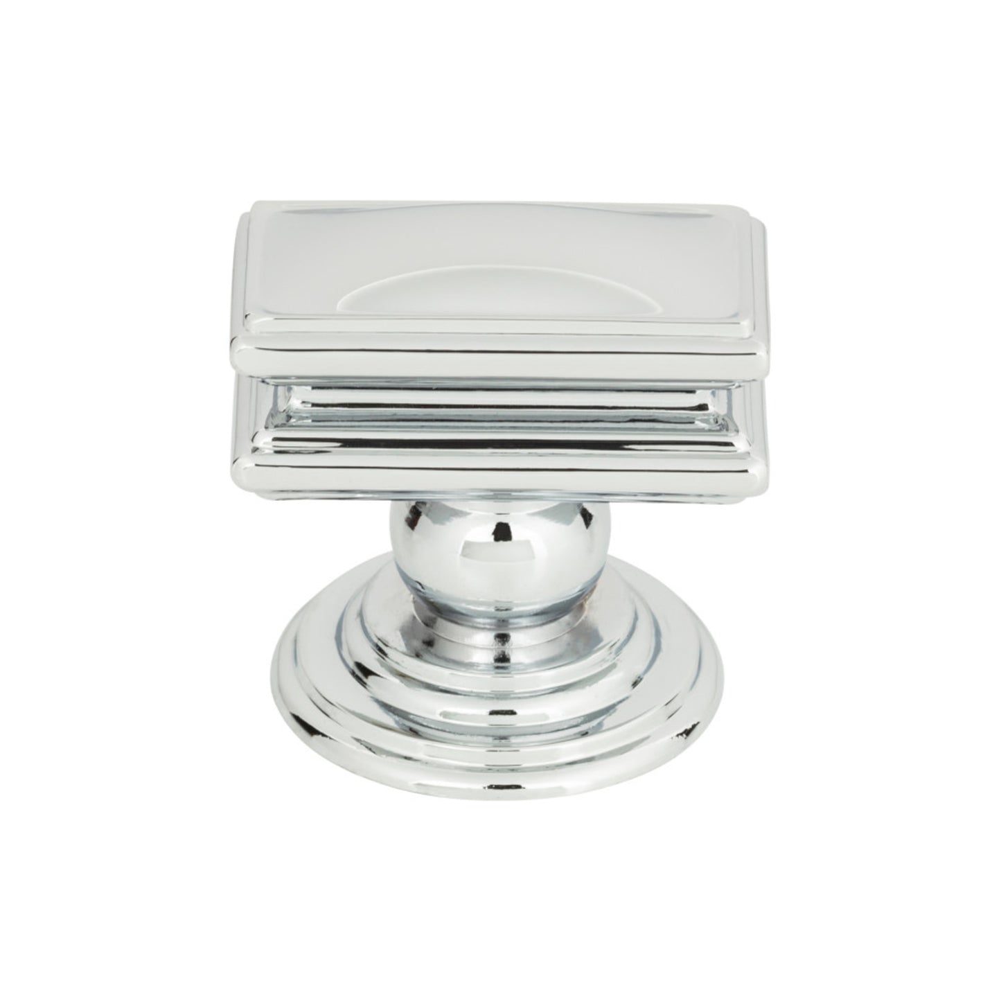 Atlas Campaign 1 1/2" Length Rectangle Knob (377) - Polished Chrome