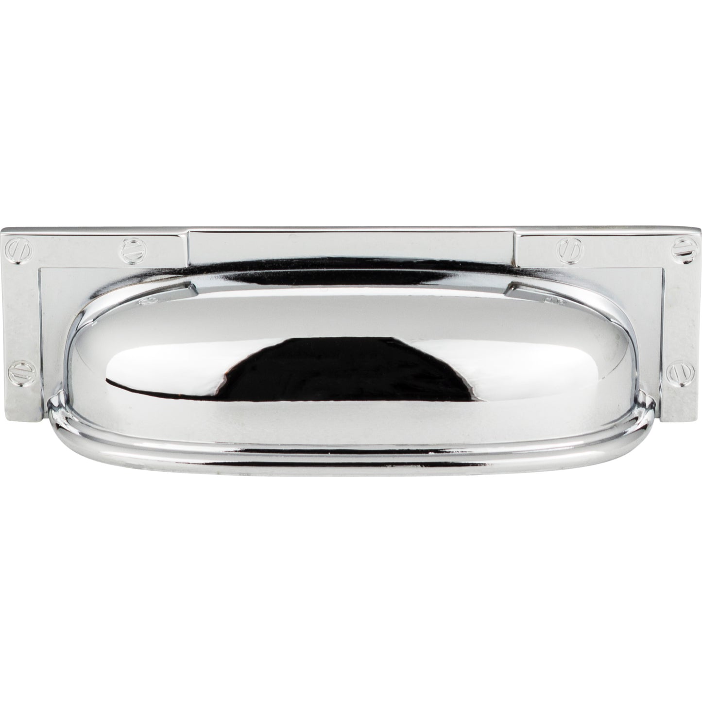 Atlas Campaign 3 3/4" Center to Center Cup/Bin Pull (382) - Polished Chrome