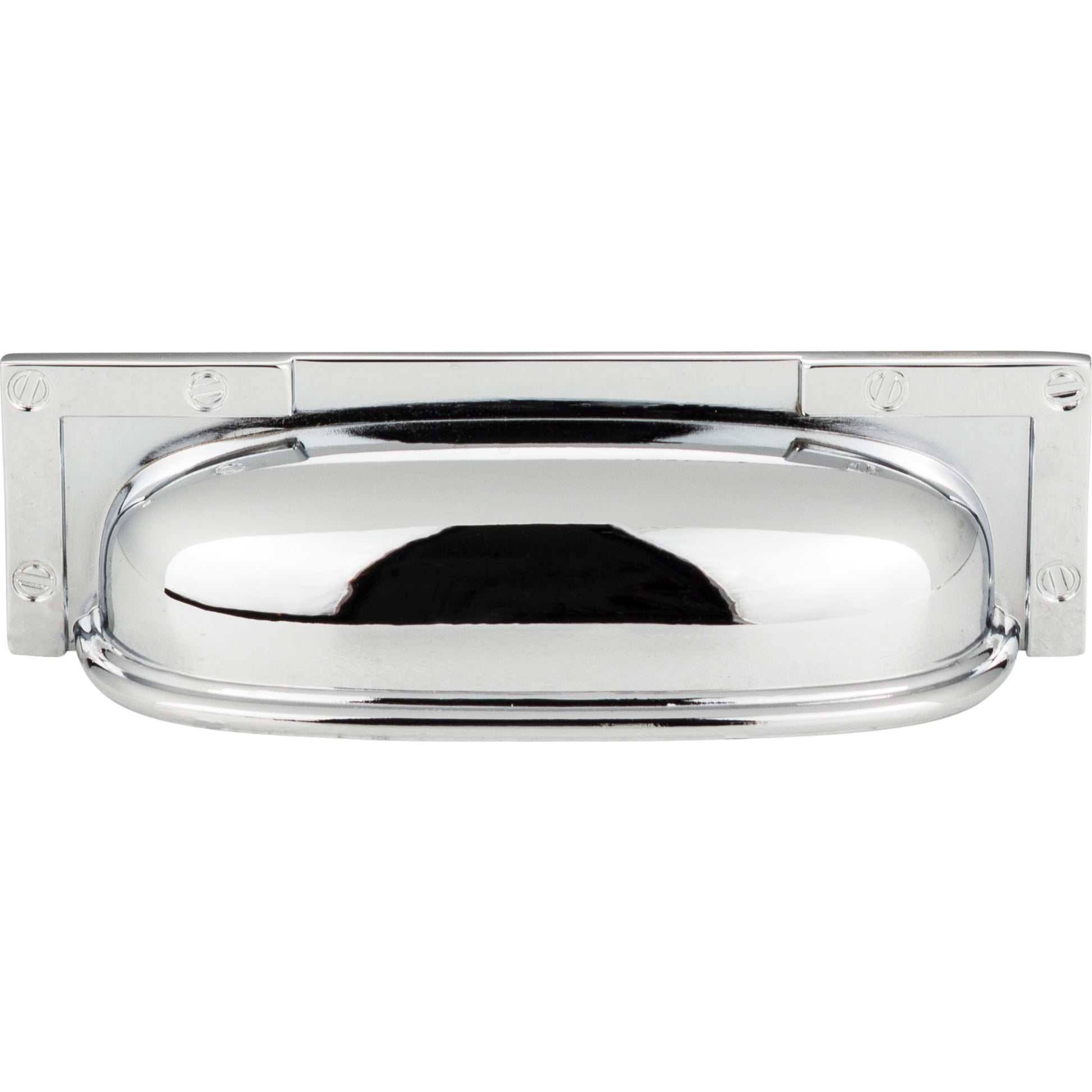 Atlas Campaign 3 3/4" Center to Center Cup/Bin Pull (382) - Polished Chrome