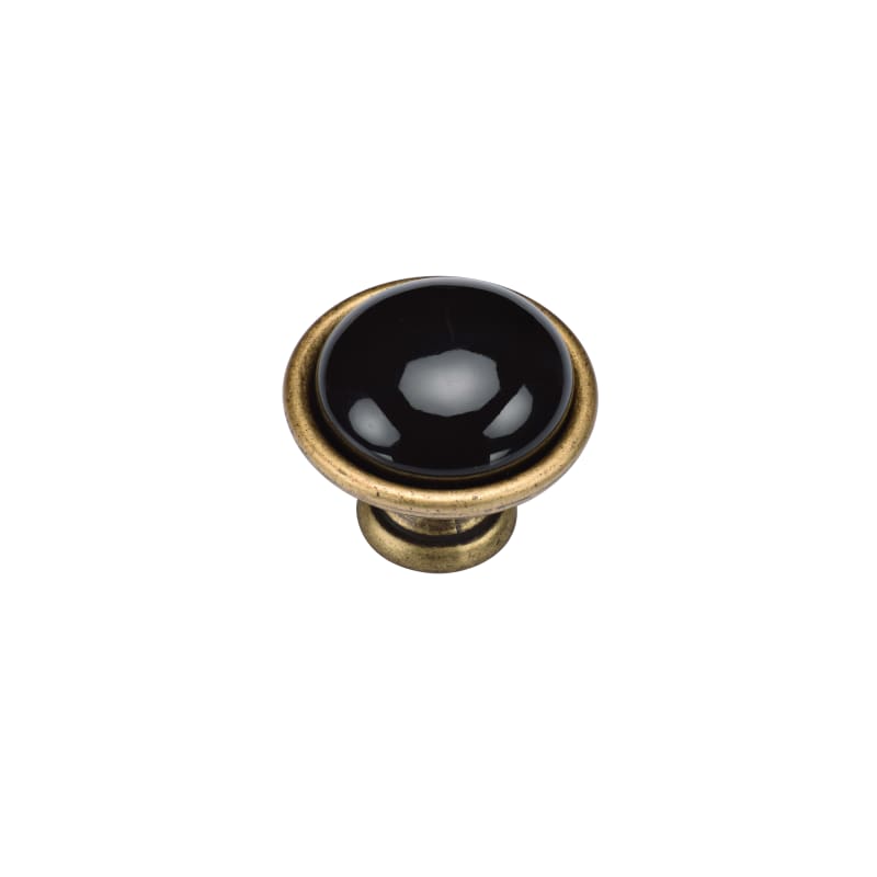 Dome Black Ceramic Cabinet Knob