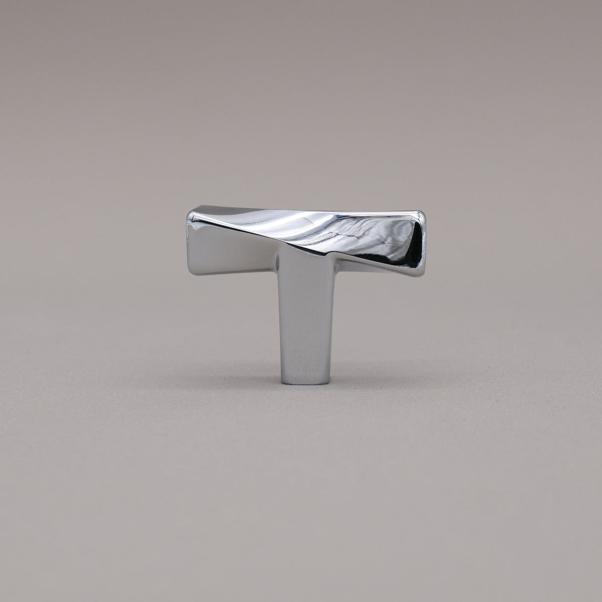 Hapny Twist Cabinet T-Knob - Polished Chrome