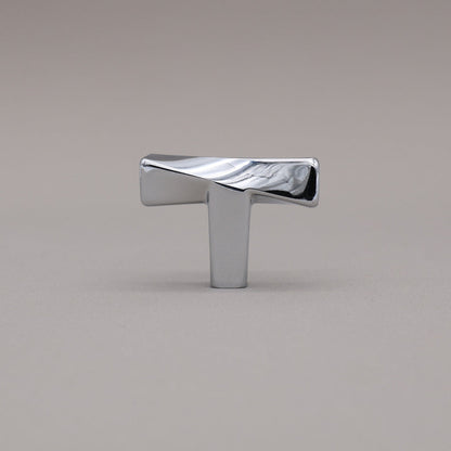 Hapny Twist Cabinet T-Knob - Polished Chrome