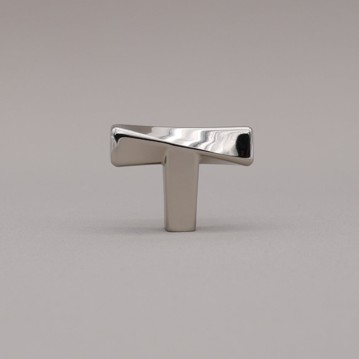 Hapny Twist Cabinet T-Knob - Polished Nickel