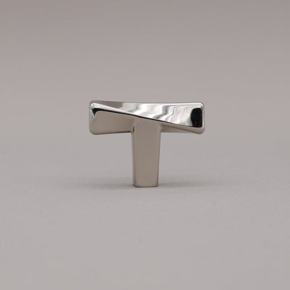 Hapny Twist Cabinet T-Knob - Polished Nickel