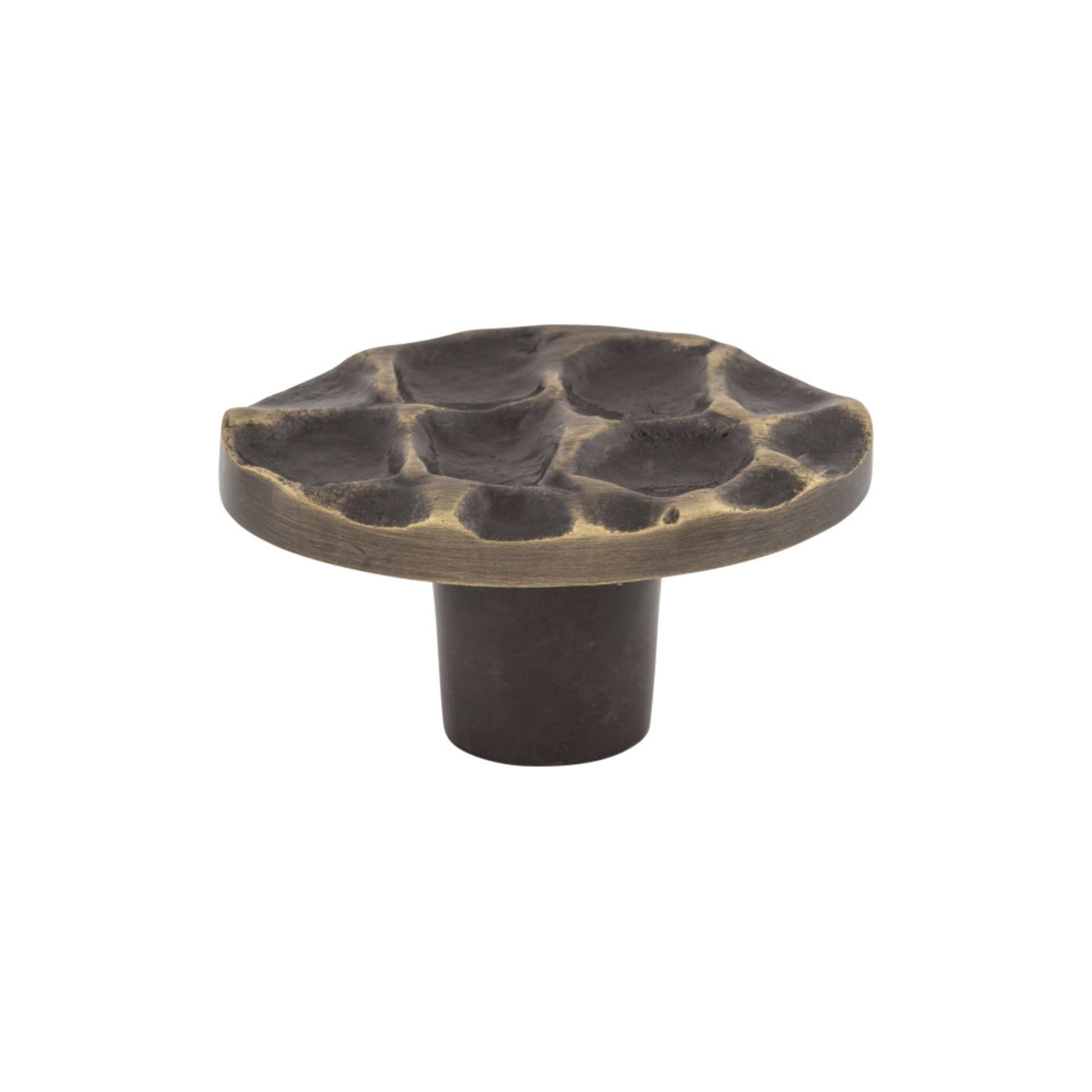 Top Knobs Cobblestone Oval Knob - 1 1/8" - Brass Antique
