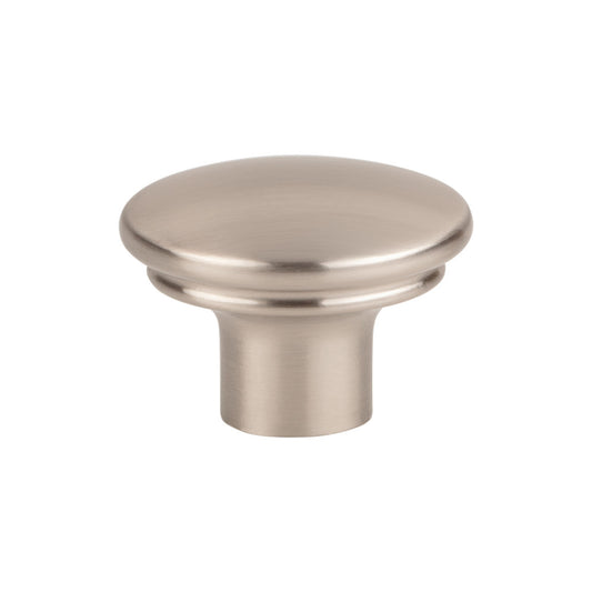 Top Knobs Julian 1 3/8" Length Oval Knob - Brushed Satin Nickel