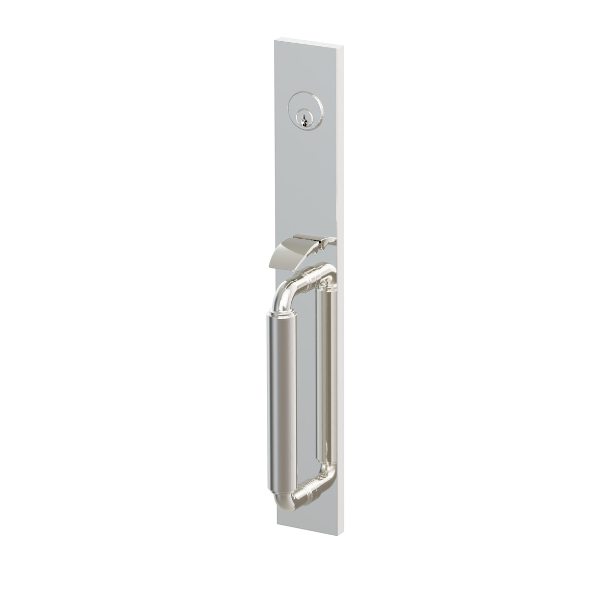 Emtek SELECT R-Bar Smooth Full Length Entrance Handleset – Polished Nickel
