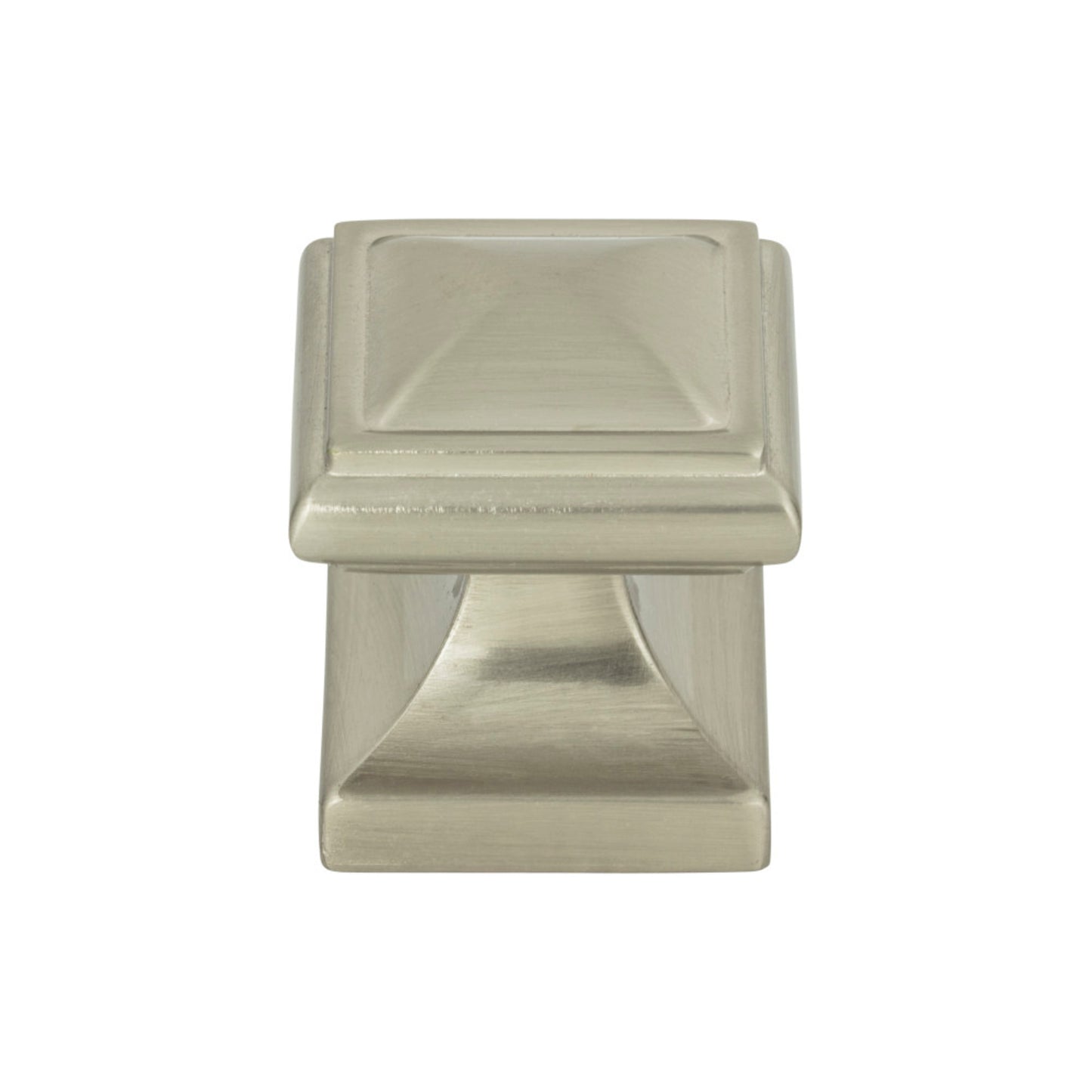 Atlas Wadsworth 1 1/4" Length Square Knob (370) - Brushed Nickel