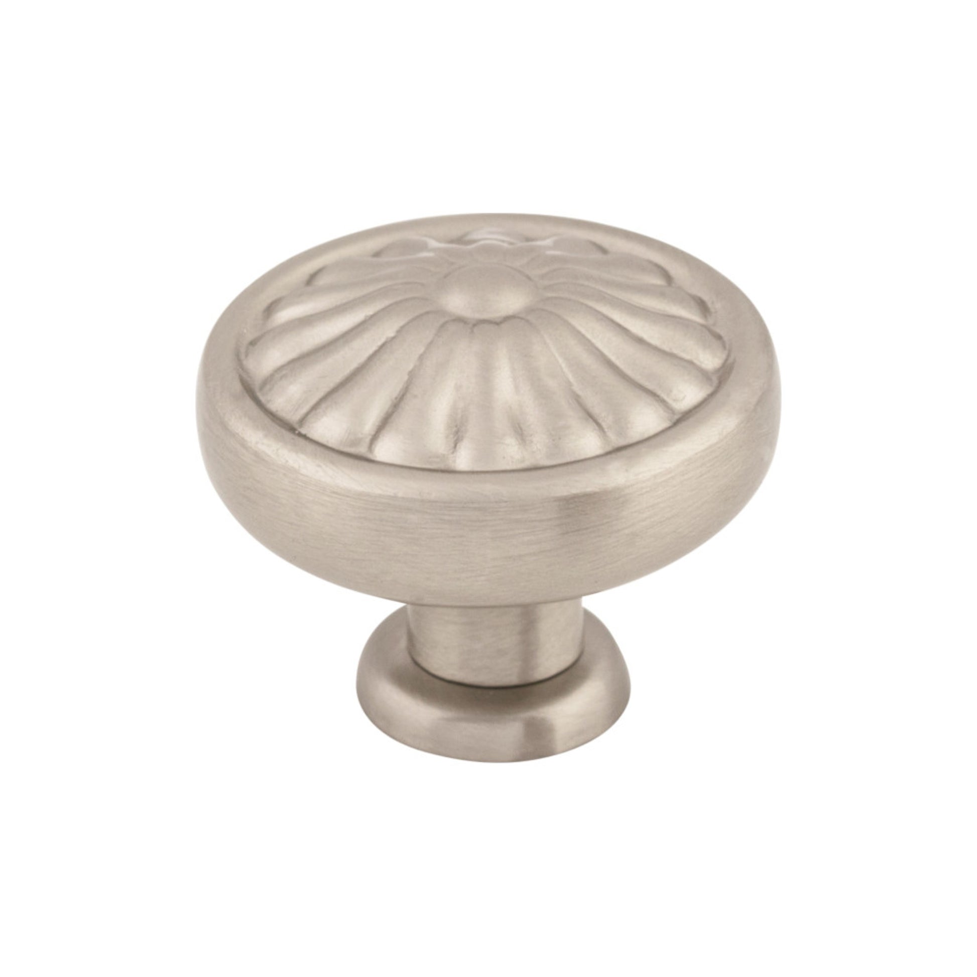Top Knobs Flower Round Knob - Brushed Satin Nickel