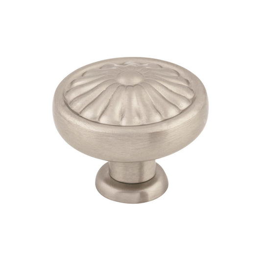 Top Knobs Flower Round Knob - Brushed Satin Nickel
