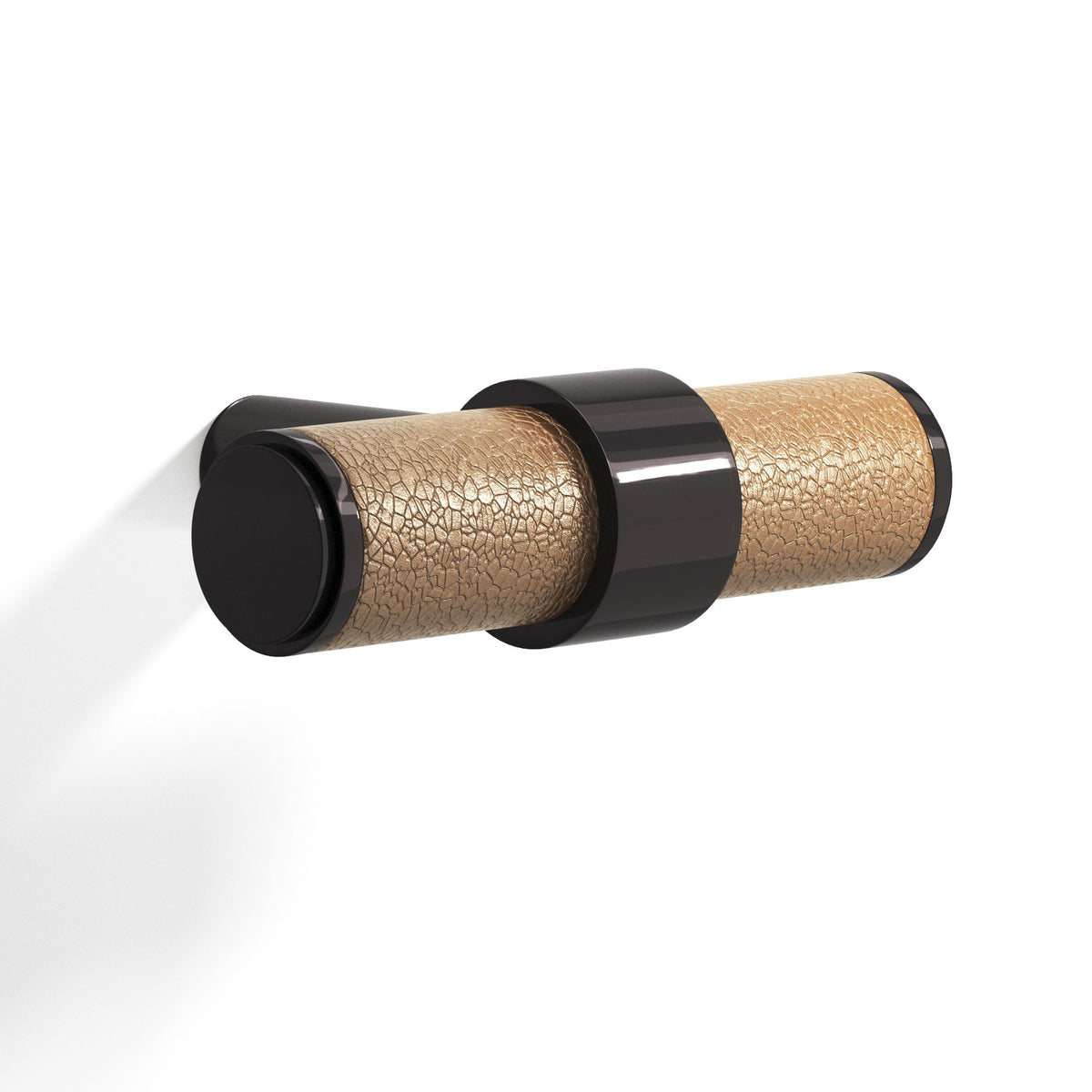 Tanner's Craft L1306 leather cabinet knob in Satin Black