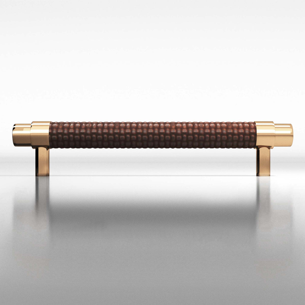 Tanner's Craft L1307 leather pull in Polished Bronze